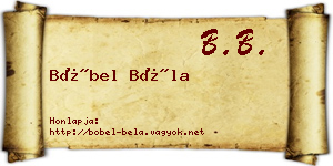 Böbel Béla névjegykártya