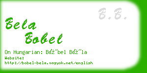 bela bobel business card